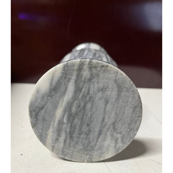 Vintage Gray And White Marble Flower Home Decor Vase 8" - Picture 10 of 10